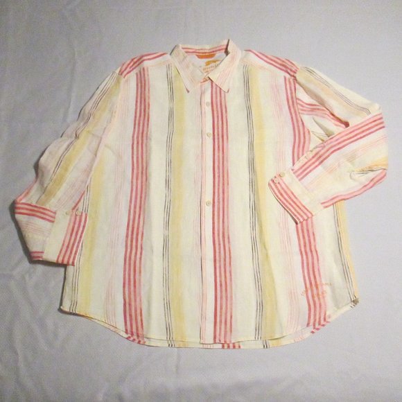 😎 TOMMY BAHAMA MEN’S STRIPE – MULTI-COLOR SHIRT – NEW SIZE XL 😎 - Picture 2 of 16